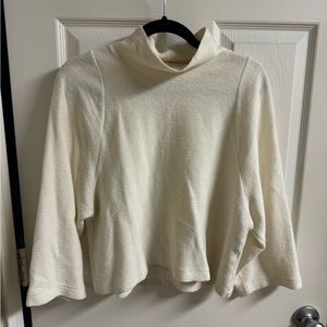 White Textured Light Weight Spring Sweater